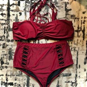 Like New Ashley Stewart Two Piece Swimsuit Size 18